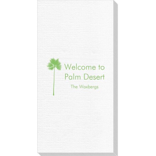 Palm Tree Silhouette Deville Guest Towels